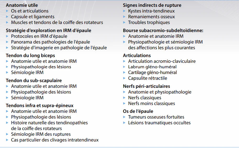 📀 Formation L’IRM d’épaule (Imagerie par résonance magnétique d’épaule)📀